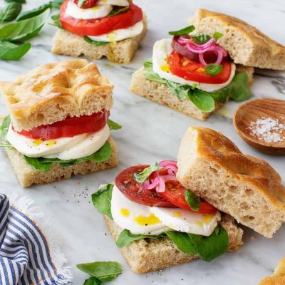 Apas Eggplant And Tomato Sandwiches