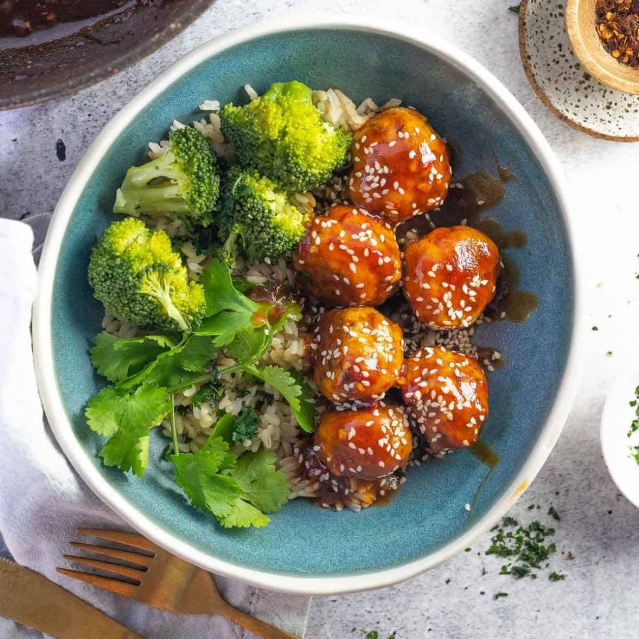 Apple-Glazed Meatballs with a Spicy Twist