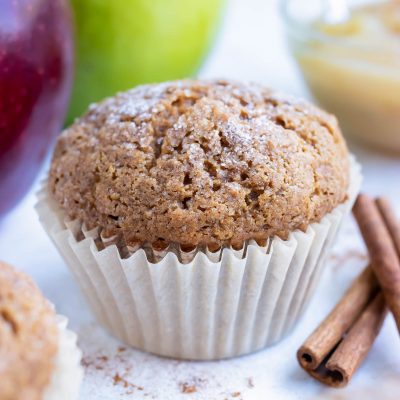 Apple Spice Applesauce Muffins