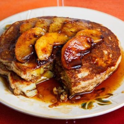 Applesauce Oat Pancakes