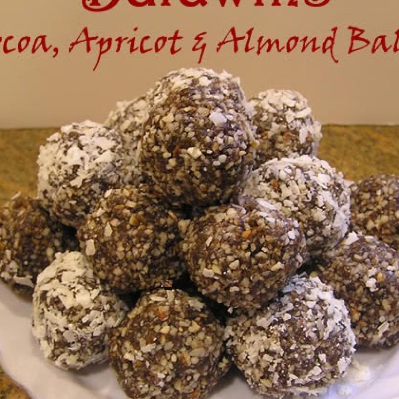 Apricot Almond Chocolate Balls