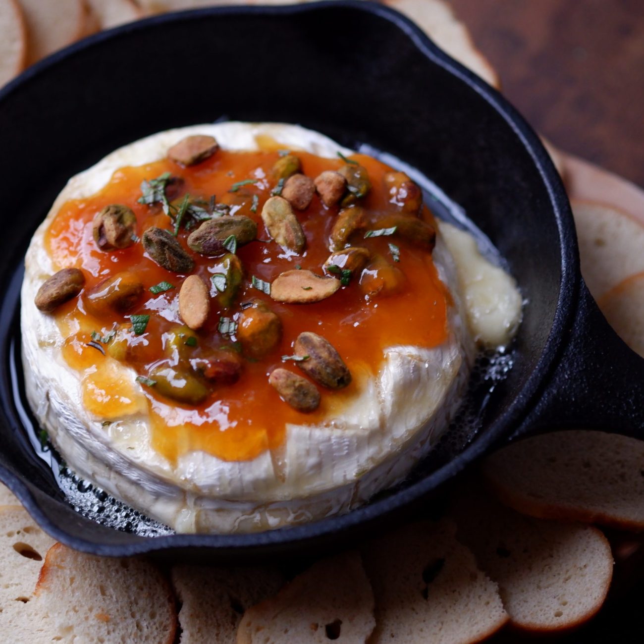 Apricot-Pecan Camembert