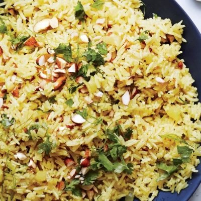 Aromatic Peas And Carrot Pilaf For One