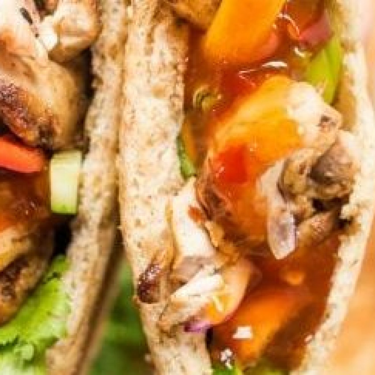 Asian Chicken Pitas