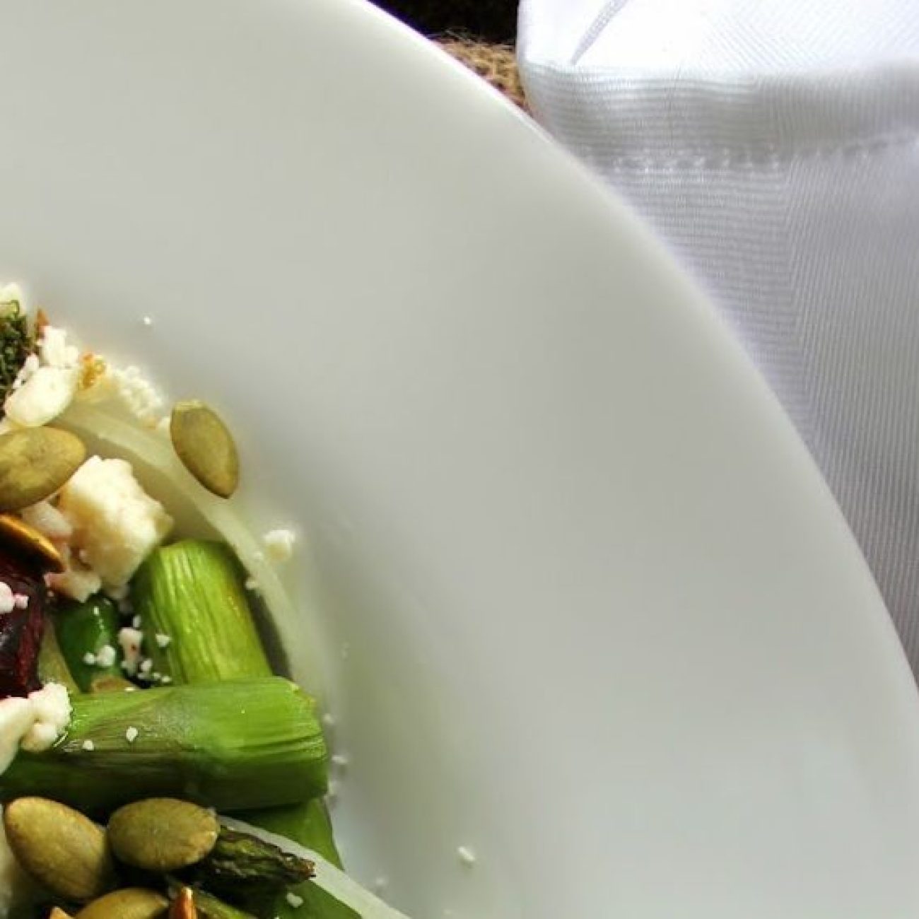 Asparagus, Feta & Pumpkin Seed Salad