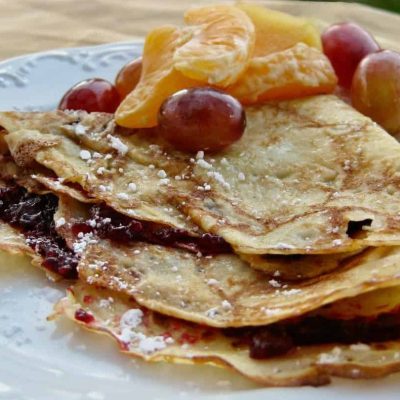 Authentic Swedish Pancakes With Lingonberry Sauce - Perfect Breakfast Delight