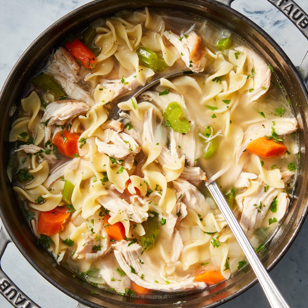 Authentic Thai Chicken Noodle Soup with Homemade Patties