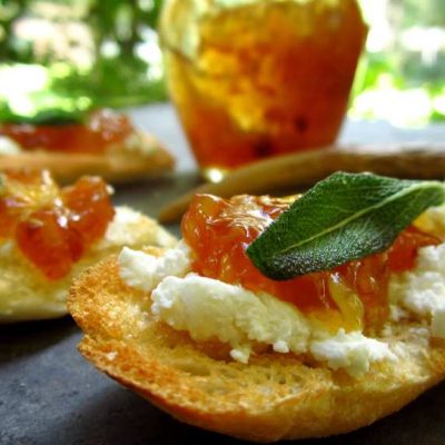 Avocado And Goat Cheese Crostini With