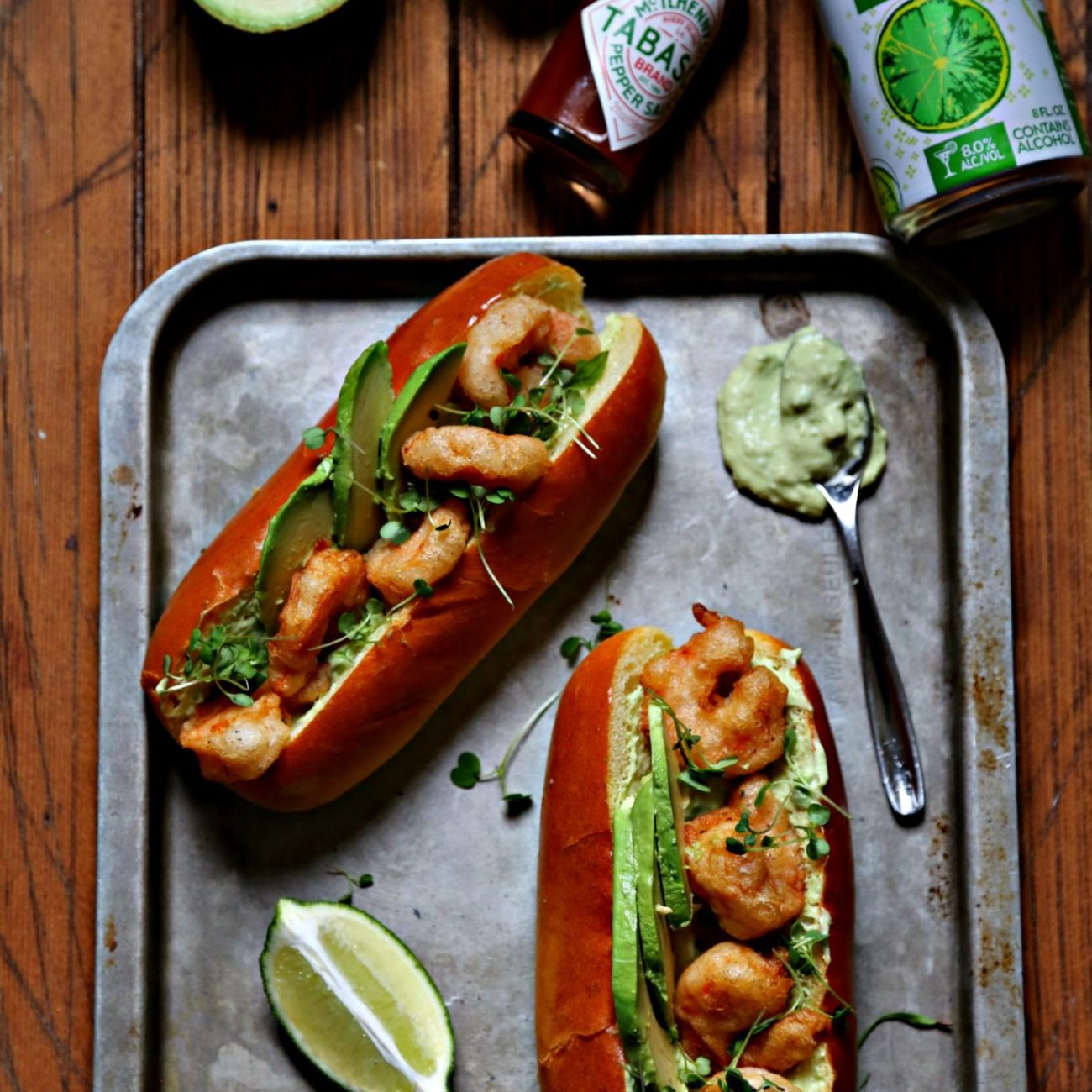 Avocado Butter With Baby Shrimp Sandwiches