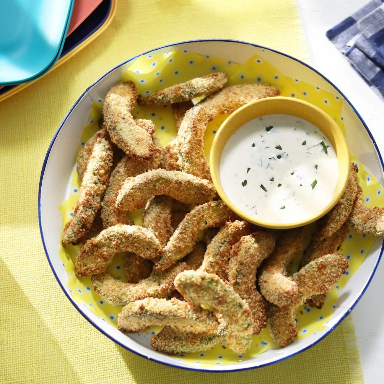 Avocado Fries With Garlic Lime Chili Aioli