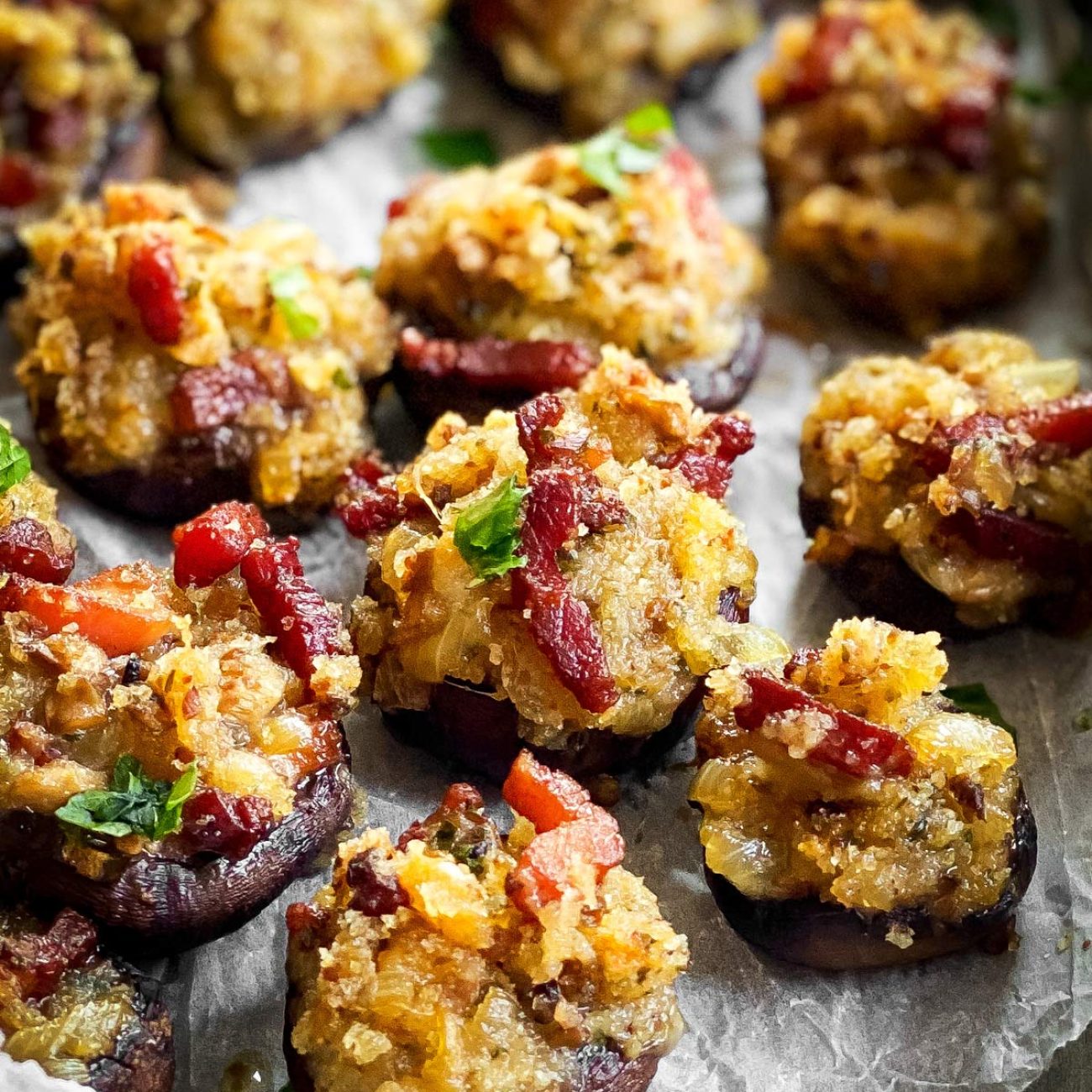 Bacon And Cheese Stuffed Mushrooms