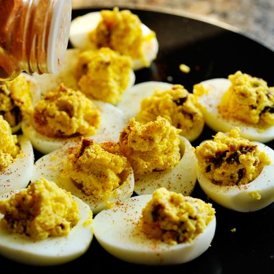 Bacon And Horseradish Deviled Eggs