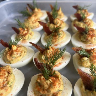 Bacon Balsamic Deviled Eggs