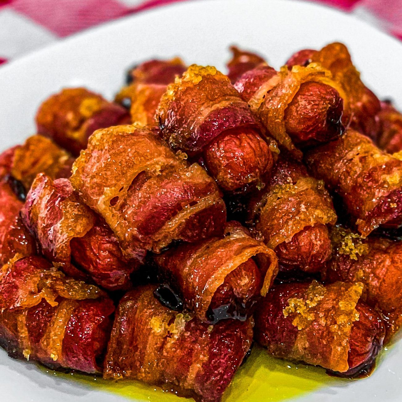 Bacon Wrapped Smokies With Brown Sugar