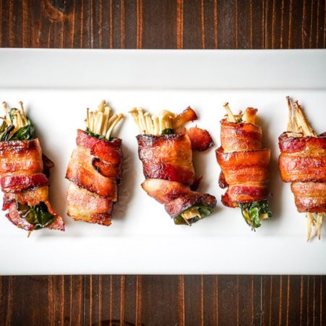 Bacon-Wrapped Spinach and Mushroom Stuffed Delight