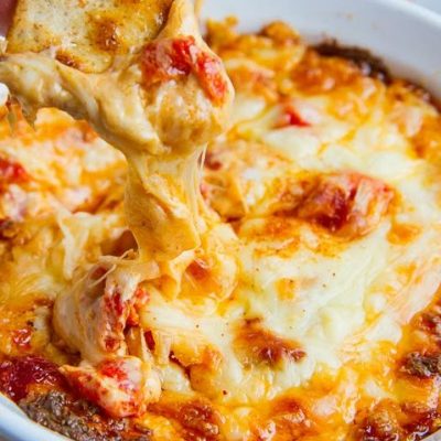 Baked Cheeses With Red Pepper Sauce