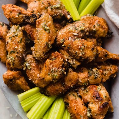 Baked Parmesan Garlic Chicken Wings