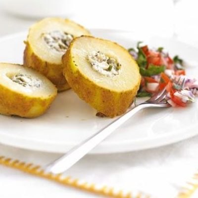 Baked Potatoes Stuffed With Ricotta And