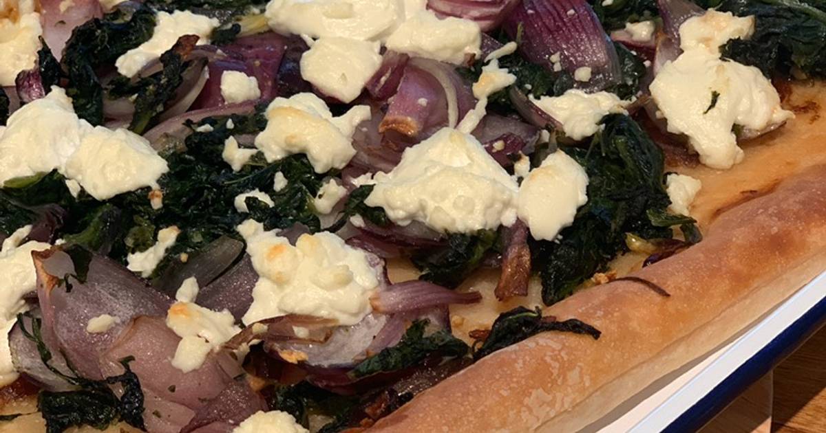 Baked Spinach With Goat Cheese And Onion