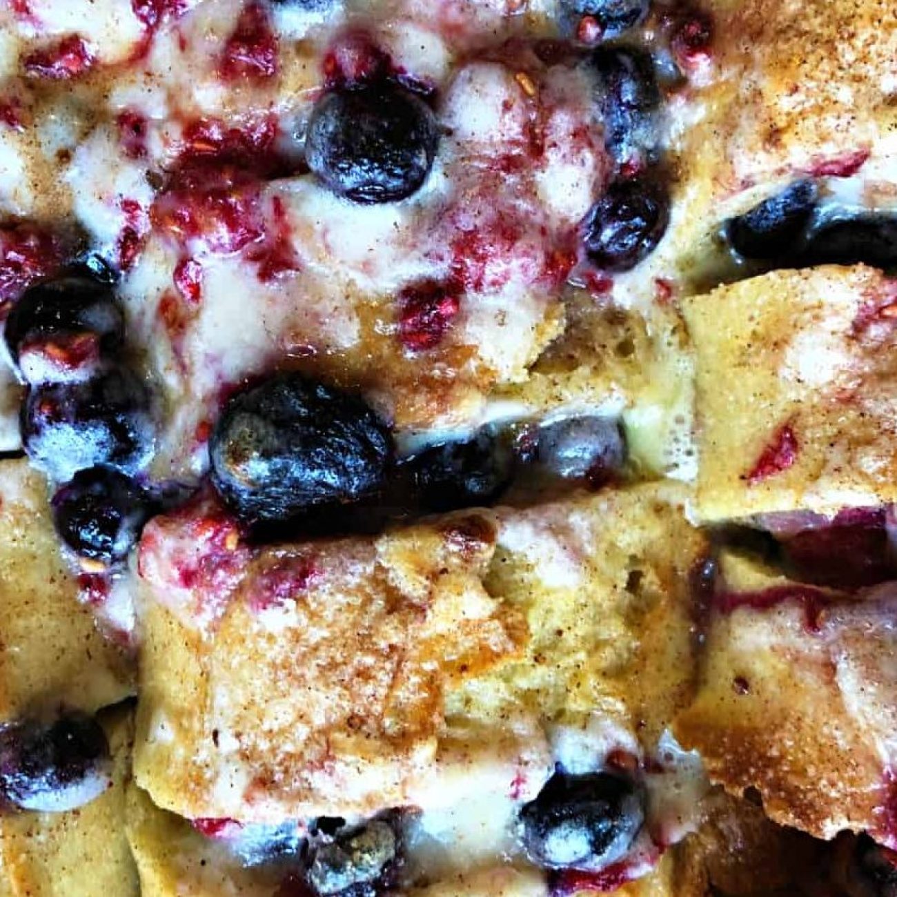 Baked Stuffed Blueberry French Toast For