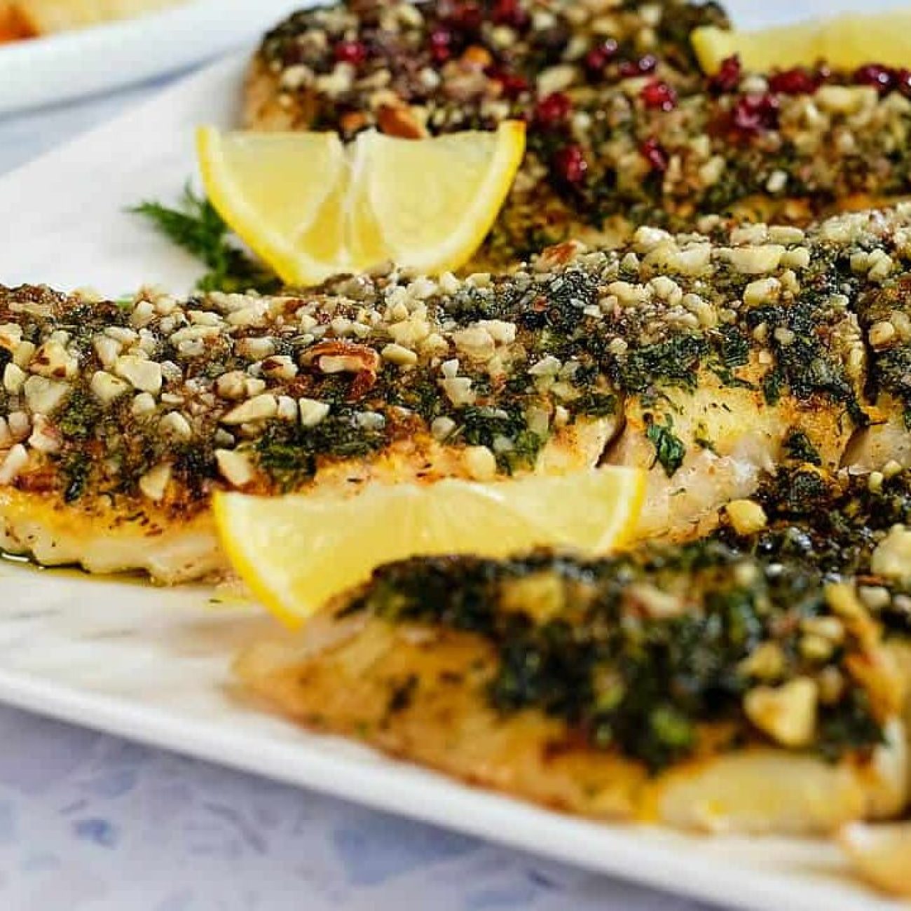 Baked Trout With Spicy Almond And Coconut