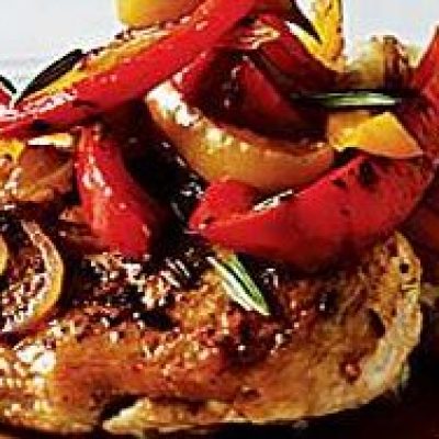 Balsamic Chicken Breasts With Peppers And