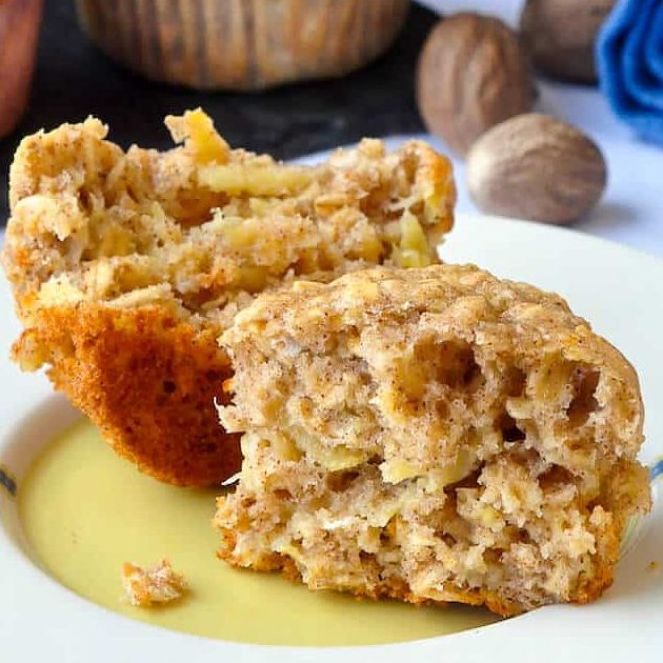 Banana & Apple Oatmeal Muffins