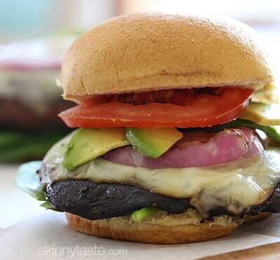 Barbecued Mushrooms With Avocado