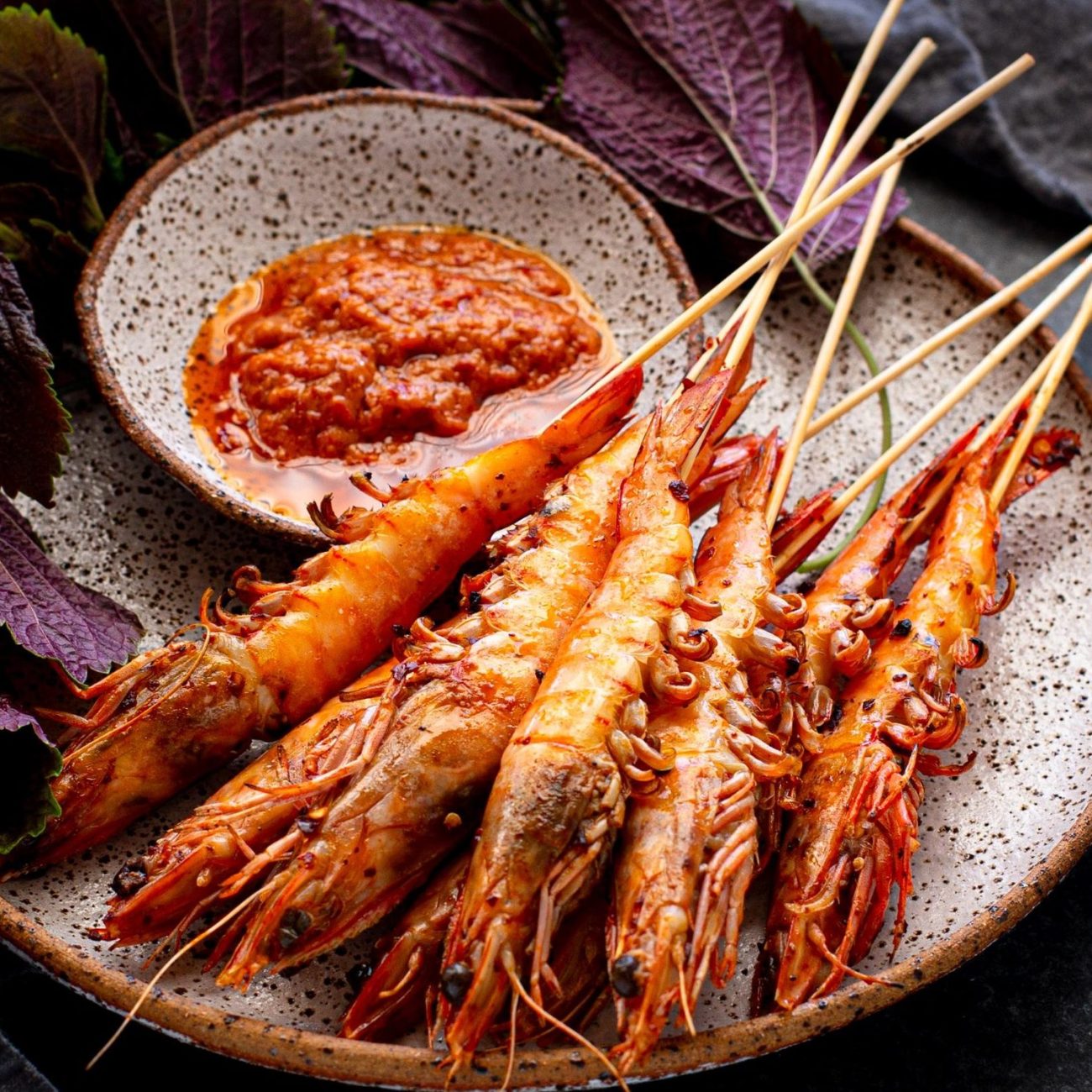 Barbecued Prawns With Chilli, Lime