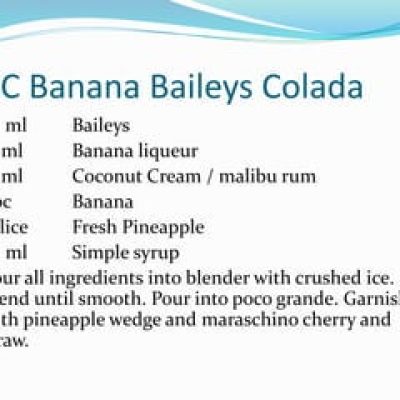 Bbc Cocktail Baileys, Banana, Coco Lopez