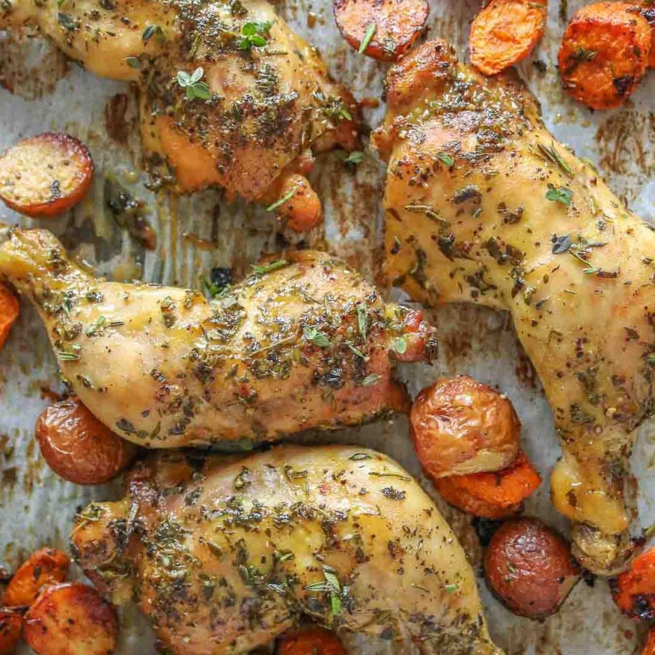 Bbq Chicken Legs With Sauteed Veggies