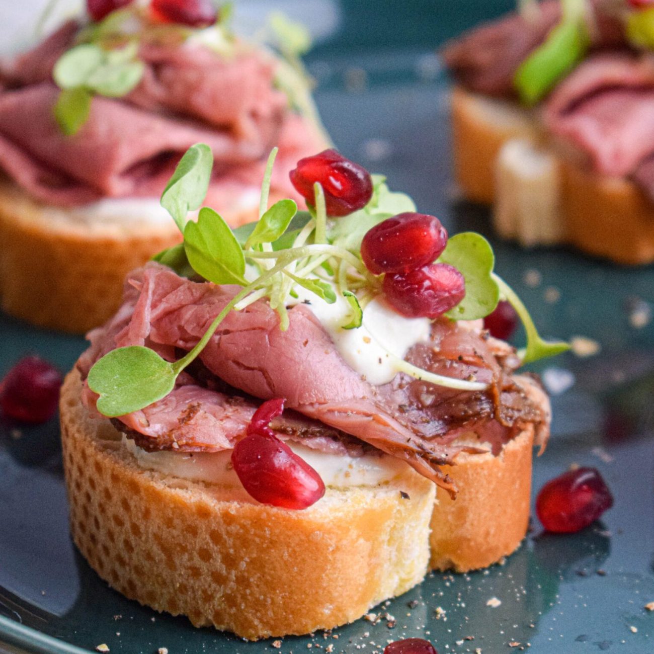 Beef Horseradish Crostini