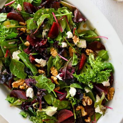 Beet Hearts With Chevre