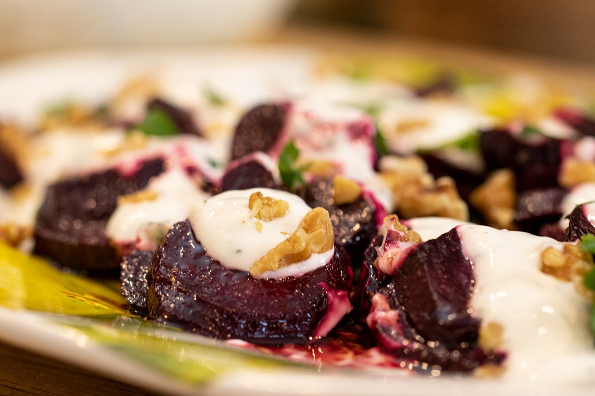 Beet Salad With Skordalia Dressing Garlic