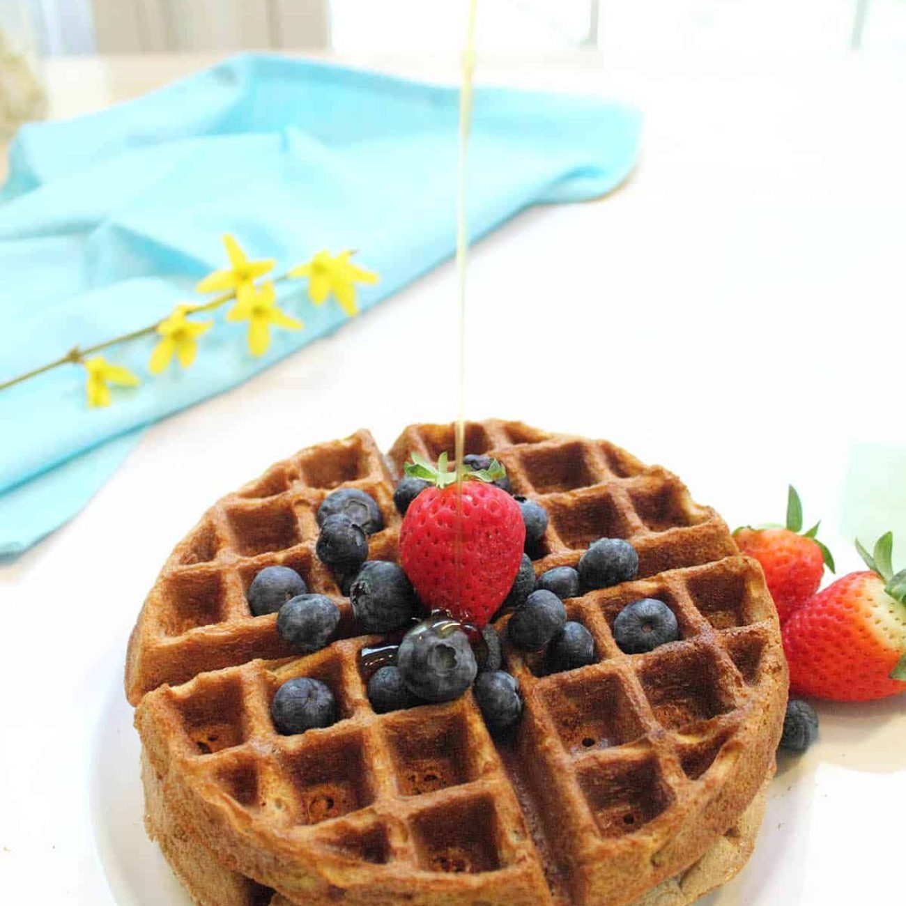 Belgian Buttermilk Almond Waffles