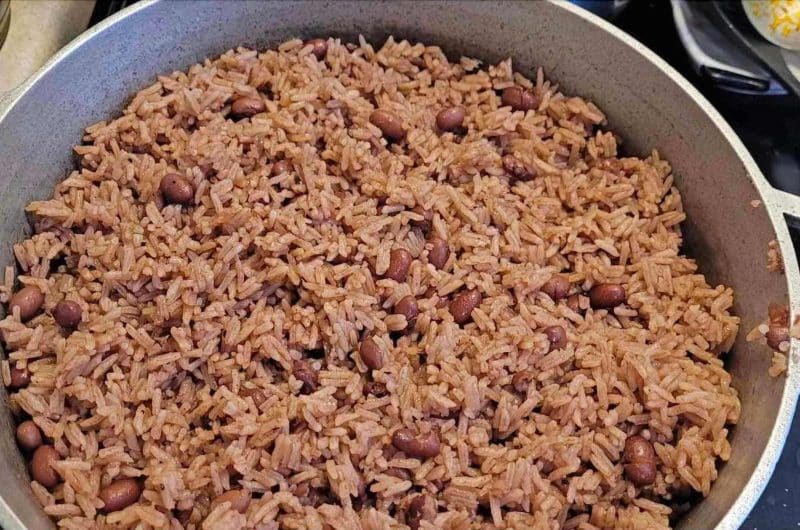 Belizean Traditional Beans And Rice