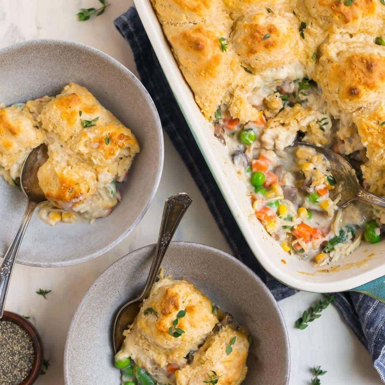 Biscuit Topped Chicken Casserole