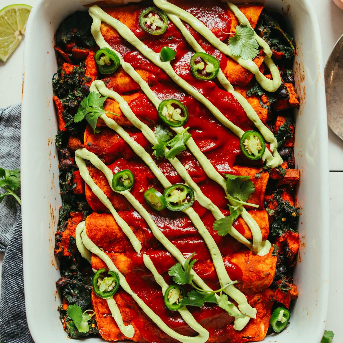 Black Bean & Sweet Potato Enchiladas