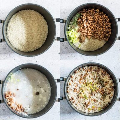 Black Peas And White Rice