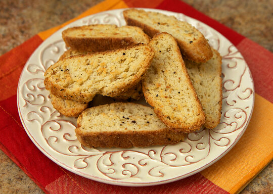 Black Pepper Parmesan Biscotti