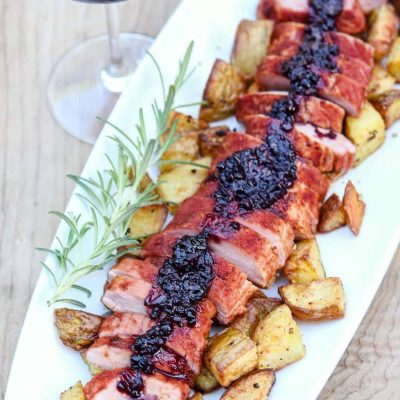 Blackberry Glazed Pork Tenderloin