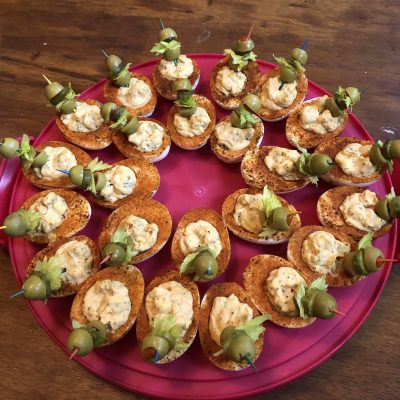 Bloody Mary Deviled Eggs