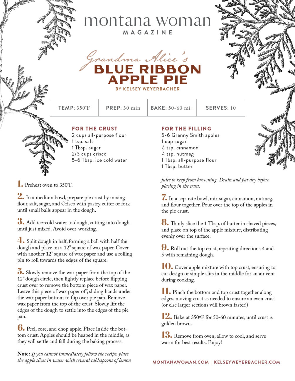 Blue Ribbon Apple Pie