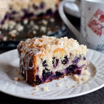 Blueberry Coffee Cake With Vanilla Glaze