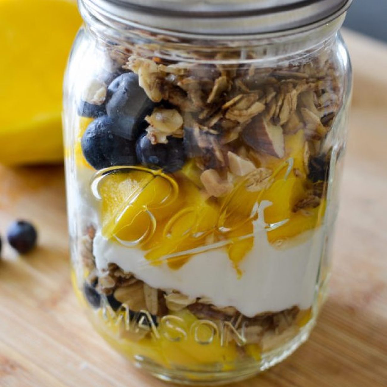 Blueberry, Mango And Ginger Parfait