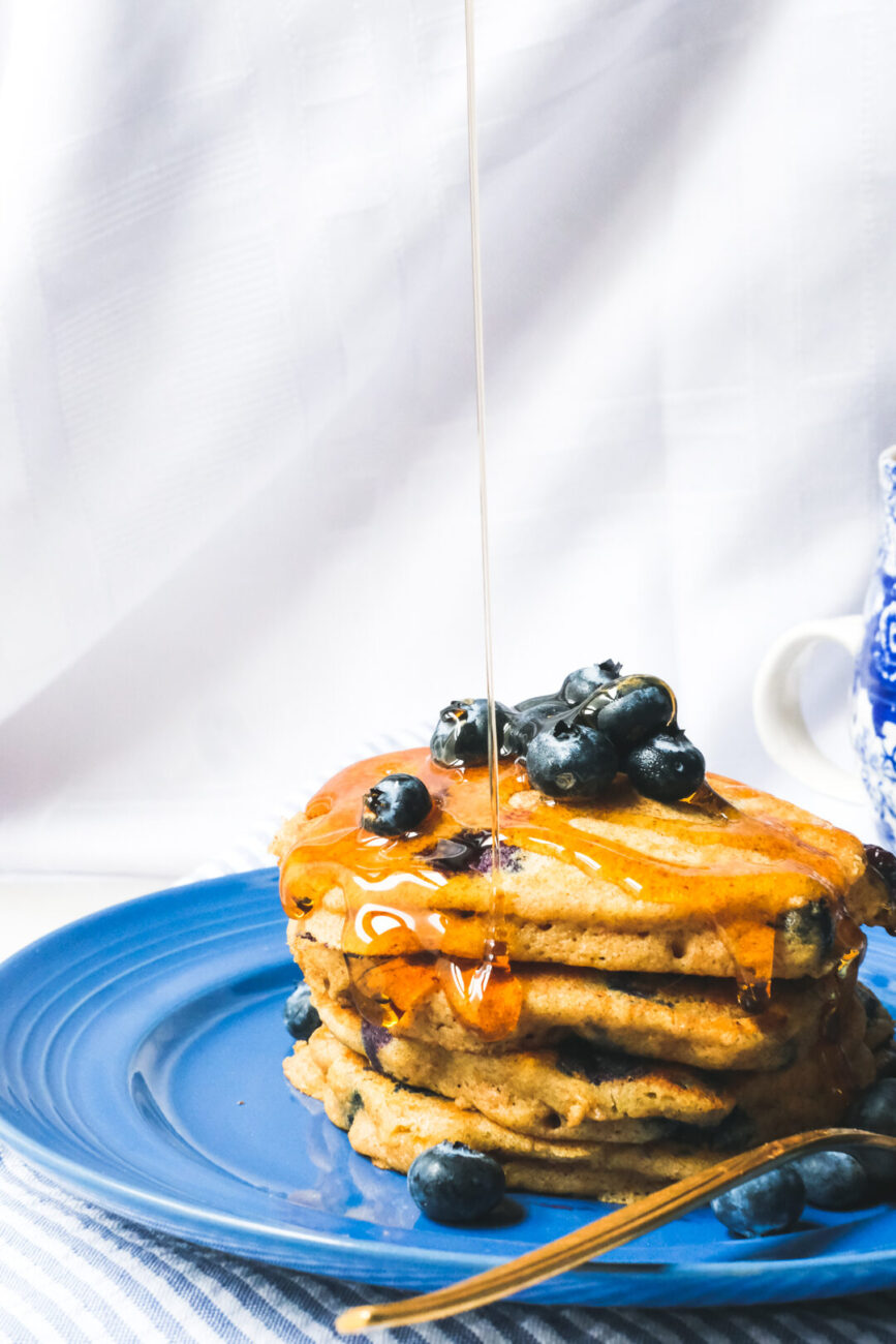 Blueberry Whole Wheat Pancakes