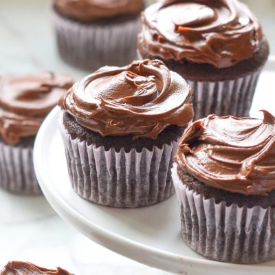 Boiling Water Chocolate Cupcakes