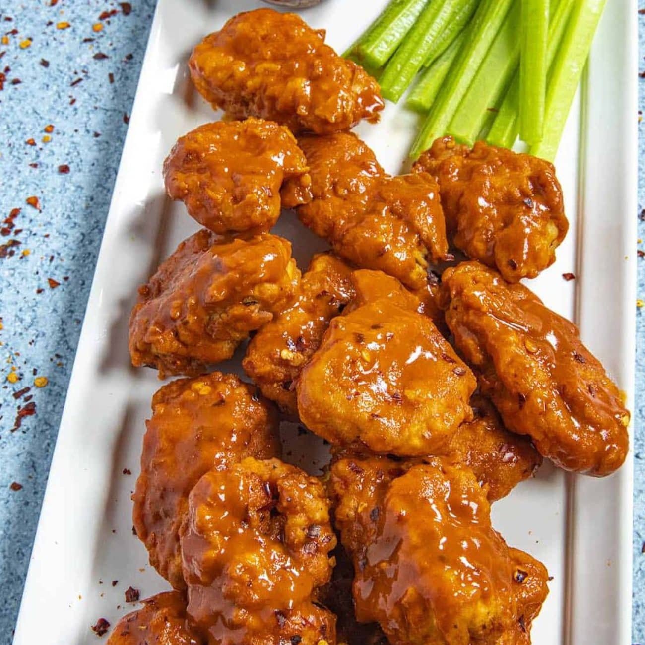 Boneless Buffalo Wings With Blue Cheese