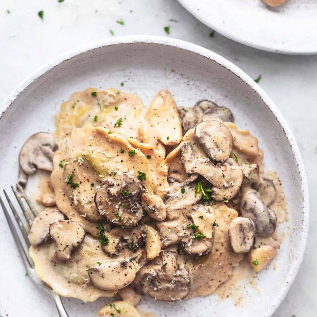 Brandy Creamed Mushrooms On Herby Cheese