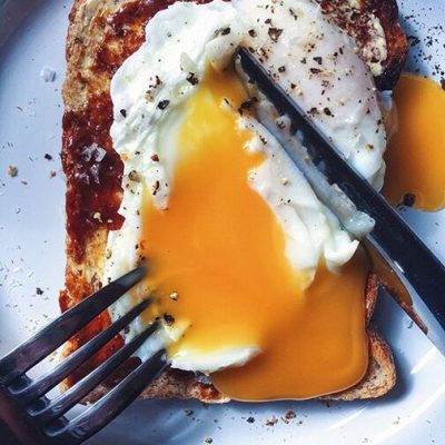 British Breakfast In Bed Boiled Eggs And Marmite